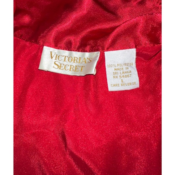 Vintage Cherry Red Victoria's Secret Button Up Top Size Large - Picture 3 of 8